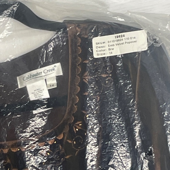 NWOT Vintage Coldwater Creek “Ember Velvet Popover” Gown - Picture 4 of 4